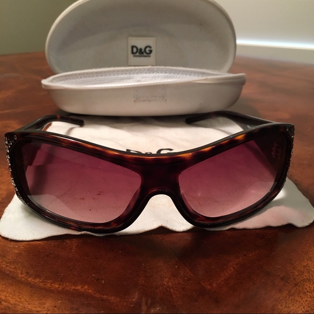 Dolce & Gabana Rhinestone Tortoise glasses Vint